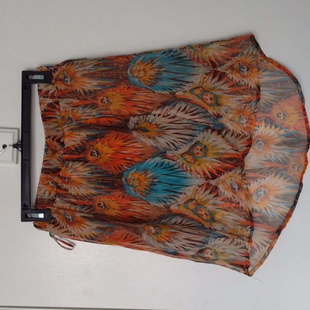 NWT Rue 21 Peacock Wrap Skirt size Medium